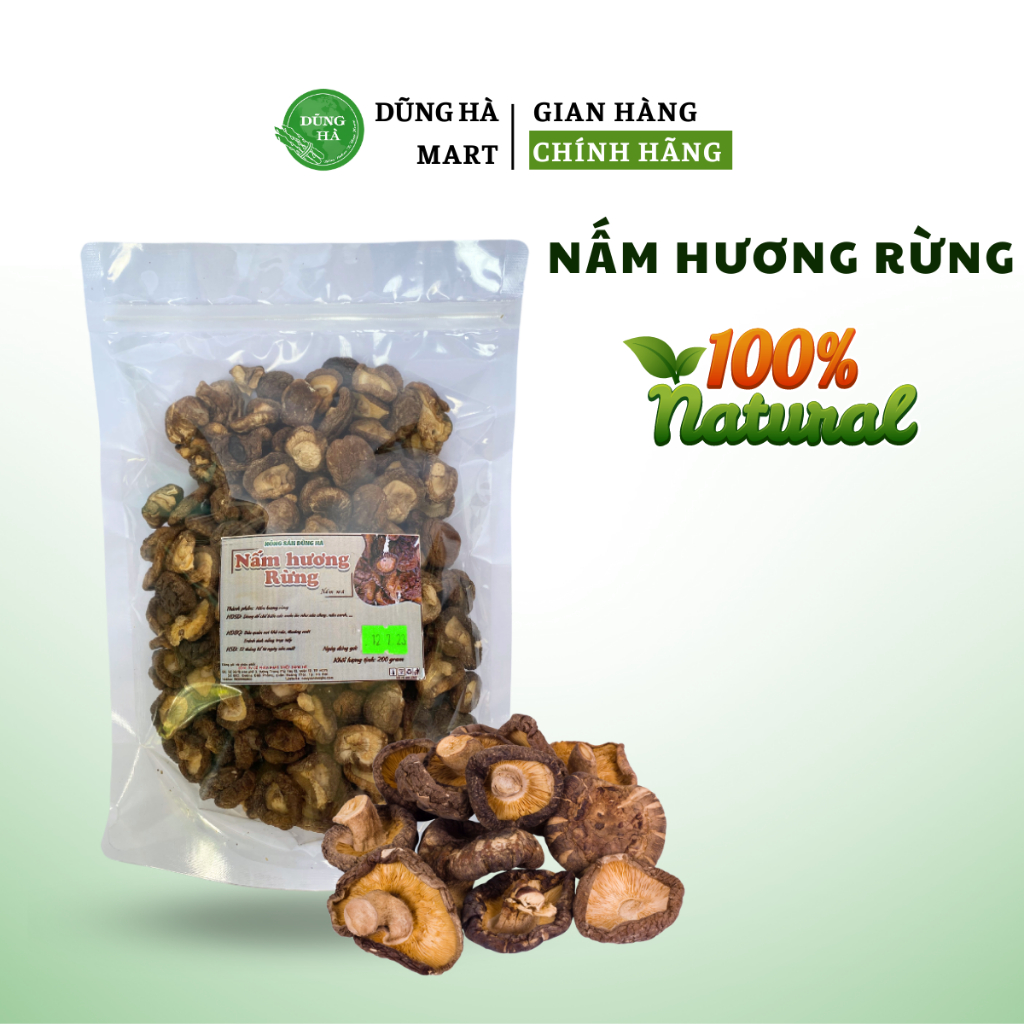 Nấm Hương Rừng Mũ Khô Dũng Hà Loại 1 Thơm Ngon
