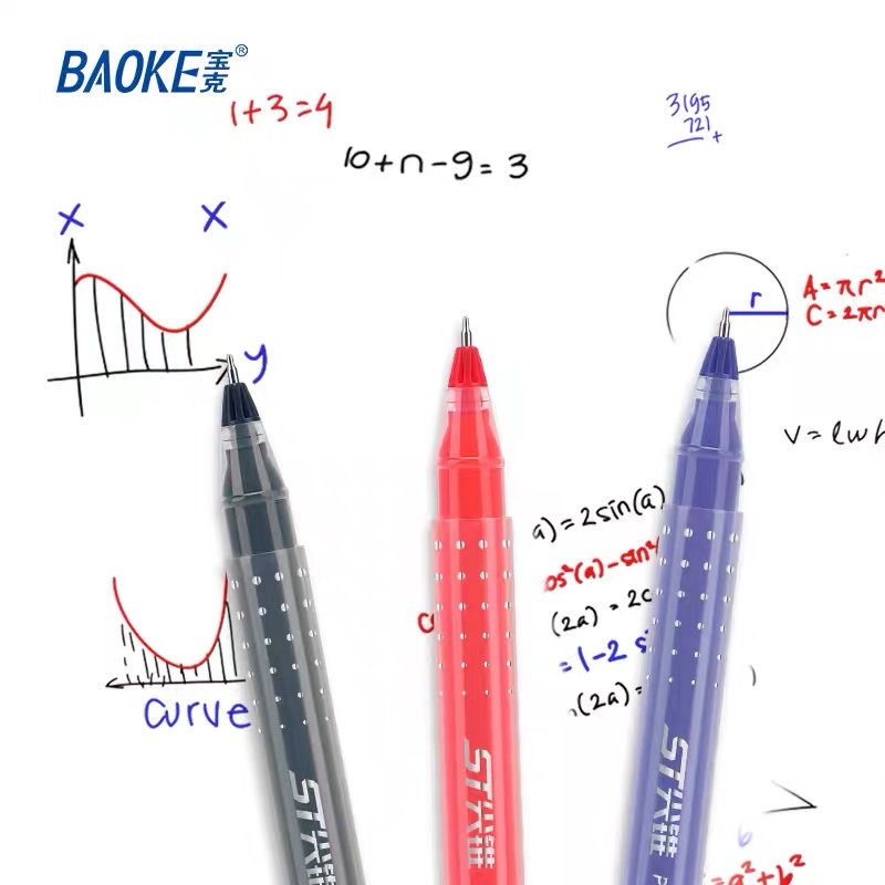 Bút gel ngòi  0.5mm PC5158 Baoke - Xanh,Đen,Đỏ - Siêu Trơn, Siêu nhiều mực