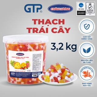 Hạt Thạch Trái Cây Châu Lương (3.2kg/hộp) - Topping trà sữa, trà trái cây, trà thạch đào, trái cây tô, yogurt…