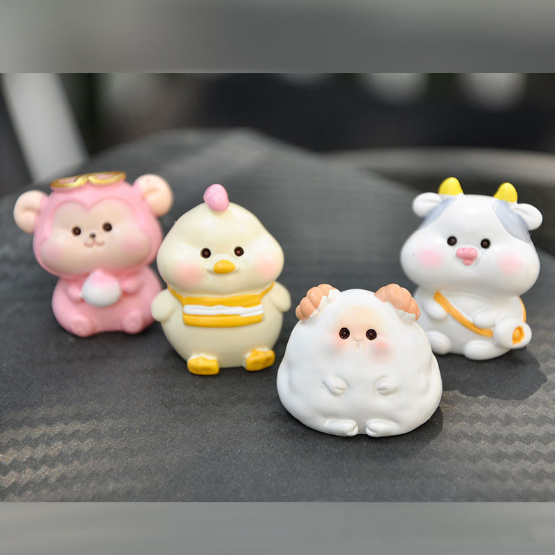 Mô hình 12 con giáp mini Soyabym chất liệu PVC làm mô hình tiểu cảnh, quà tặng, trang trí bàn học