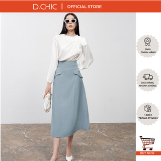 Chân váy midi bổ mảnh cạp rời d.chic ms: 382737