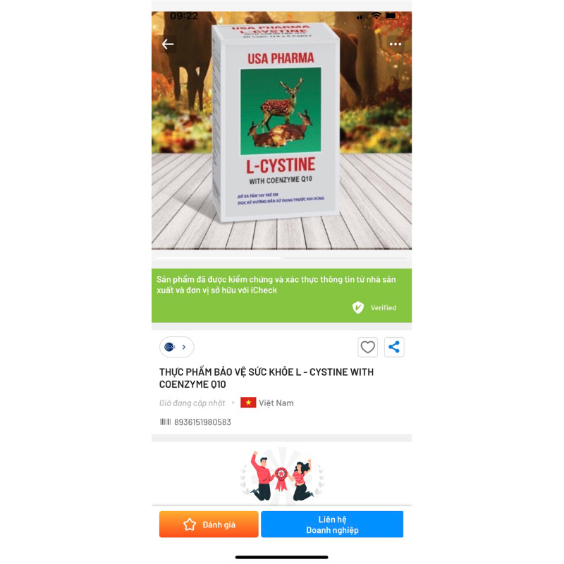 COMBO 1 L-CYSTINE VÀ 1 VITAMIN E ĐỎ