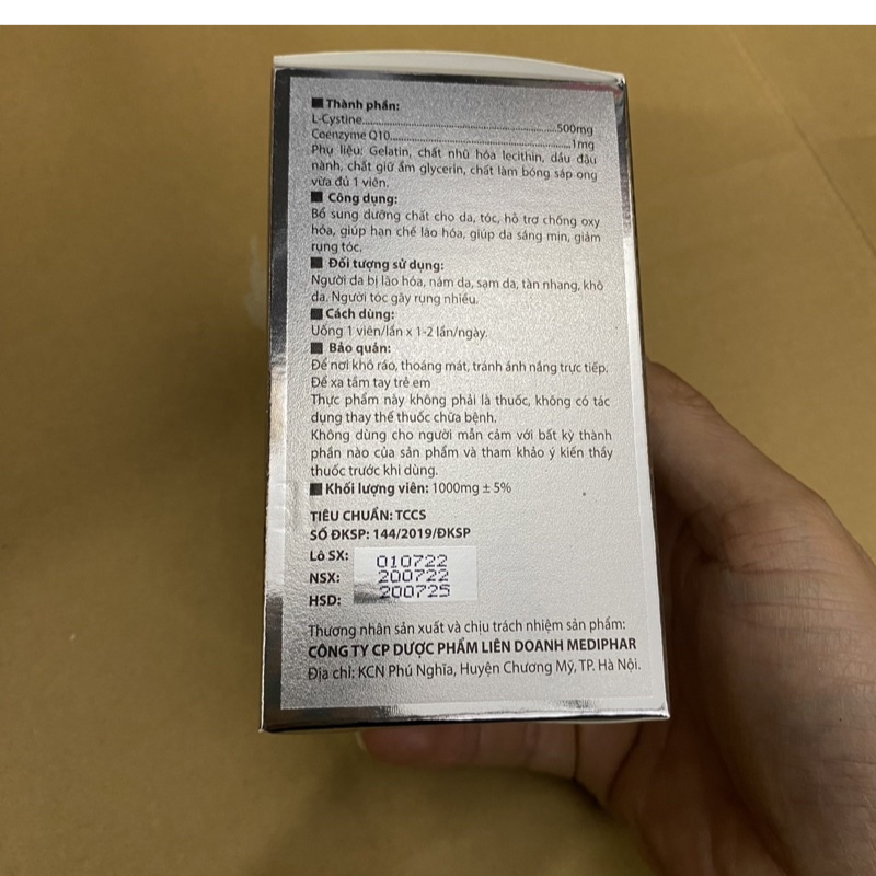 COMBO 1 L-CYSTINE VÀ 1 VITAMIN E ĐỎ