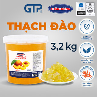 Hạt Thạch Đào Châu Lương (3.2kg/hộp) - Topping trà sữa, trà trái cây, trà thạch đào, trái cây tô, yogurt…