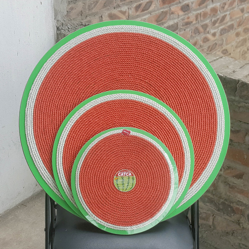 Bàn cào móng KHỔNG LỒ 59cm thừng mèo cào thừng bền sạch nhà BLUE - BCM Dưa hấu 59*59cm