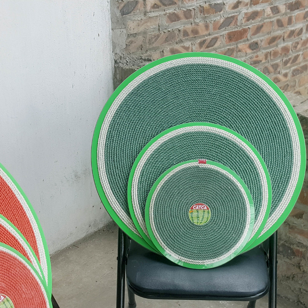 Bàn cào móng KHỔNG LỒ 59cm thừng mèo cào thừng bền sạch nhà BLUE - BCM Dưa hấu 59*59cm