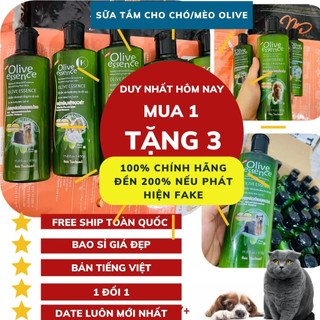 [GIÁ SỈ] Sữa tắm Olive cho chó mèo 450ml dưỡng mượt lông khử mùi, trị ve rận