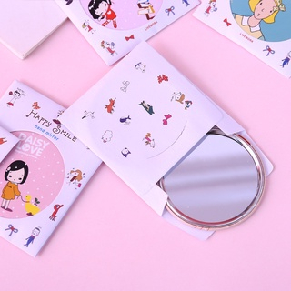 Gương cầm tay mini hình tròn dễ thương,soi rõ nghiệp chướng