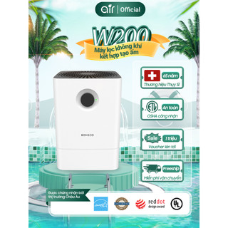 Máy tạo ẩm kết hợp làm sạch không khí BONECO W200 Khử khuẩn làm sạch không khí Khuếch tán tinh dầu nhập khẩu Châu Âu