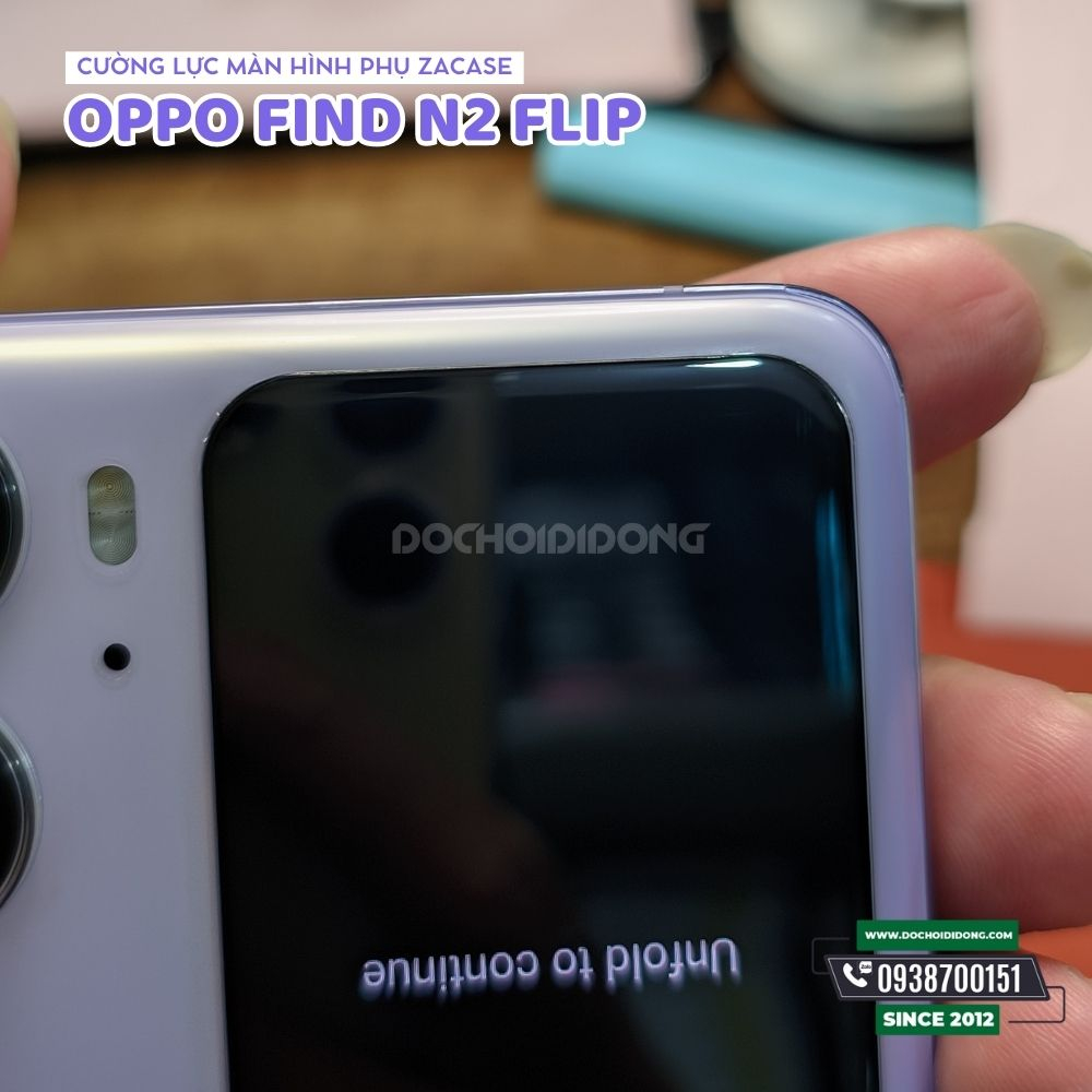 Miếng Dán Cường Lực Bảo Vệ Màn Hình Ngoài Oppo Find N2 Flip Zacase