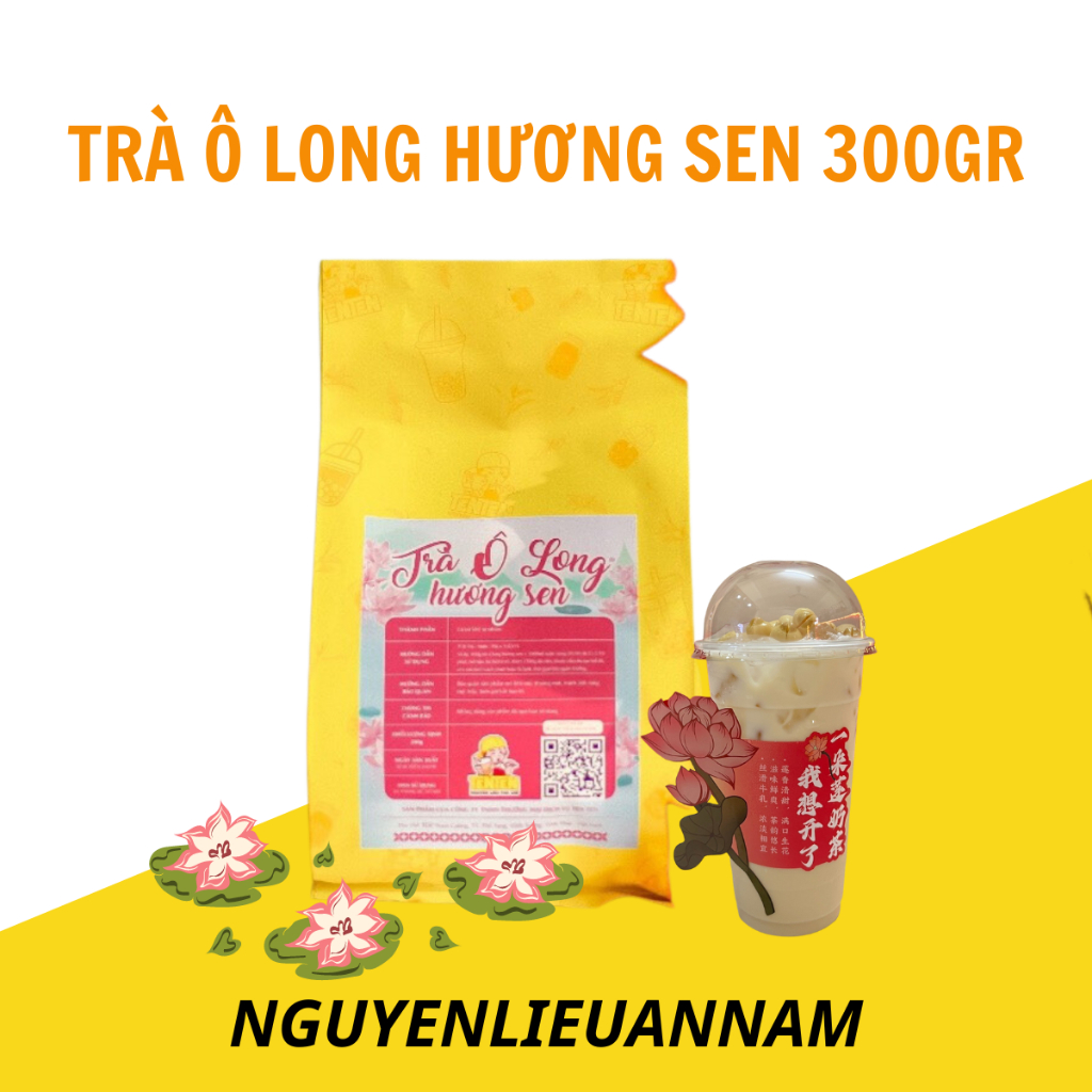 TRÀ Ô LONG HƯƠNG SEN 300gr thơm ngon, pha trà sữa ô long sen, trà hoa quả hottrend