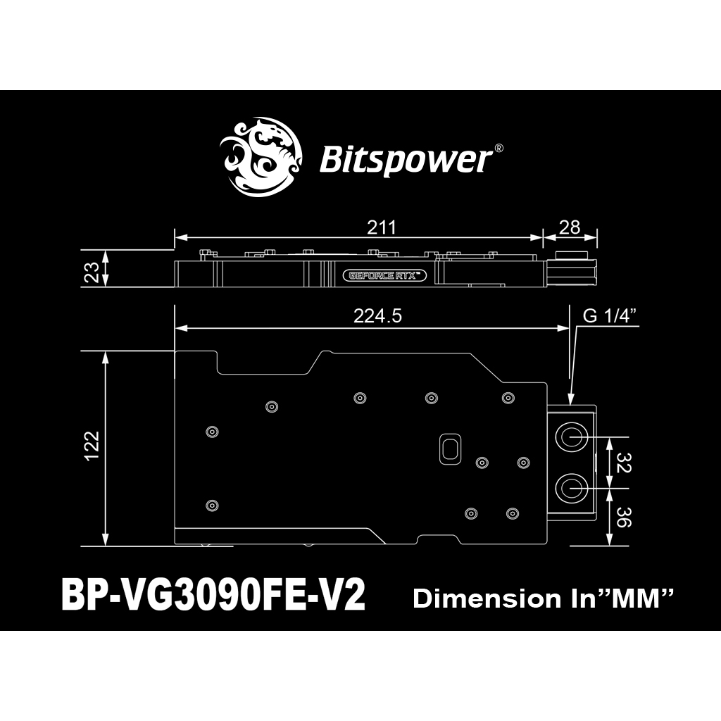 BITSPOWER CLASSIC VGA WATER BLOCK FOR GEFORCE RTX 3090 FOUNDERS EDITION
