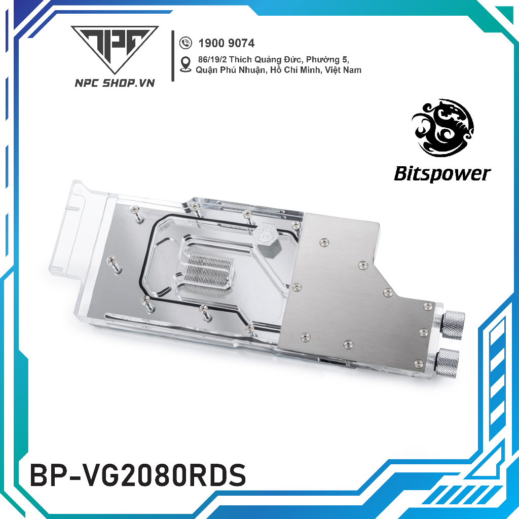 BITSPOWER LATERAL VGA WATER BLOCK FOR NVIDIA GEFORCE RTX 20 SERIES