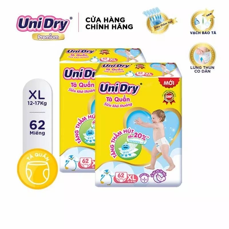 Combo 2 gói tã quần unidry M74/L68/XL62/XXL56