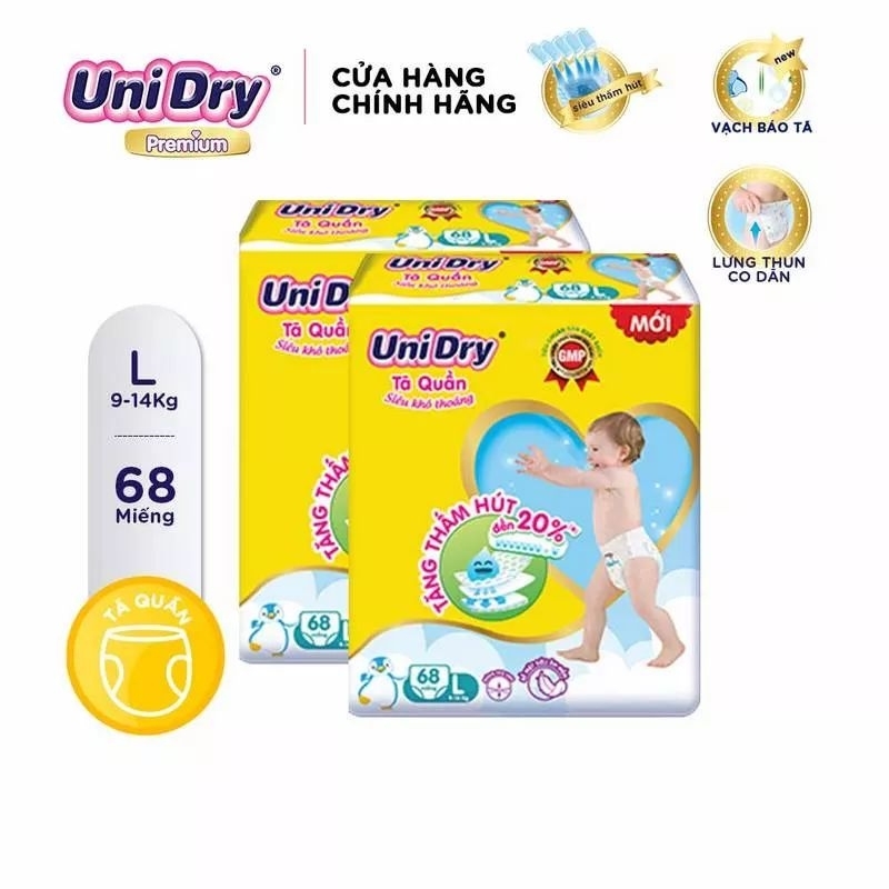 Combo 2 gói tã quần unidry M74/L68/XL62/XXL56