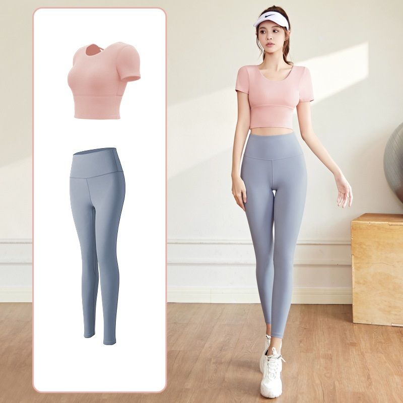 Set đồ tập Gym Yoga nữ 2 món áo croptop mút đúc và quần legging nâng mông tôn dáng, bộ đồ quần áo tập Gym Yoga 2024