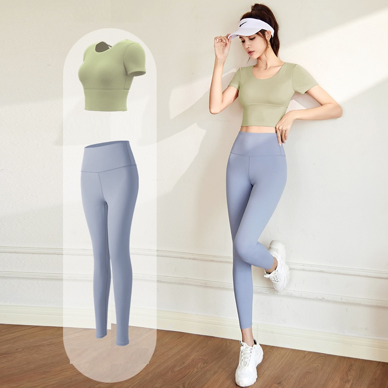 Set đồ tập Gym Yoga nữ 2 món áo croptop mút đúc và quần legging nâng mông tôn dáng, bộ đồ quần áo tập Gym Yoga 2024
