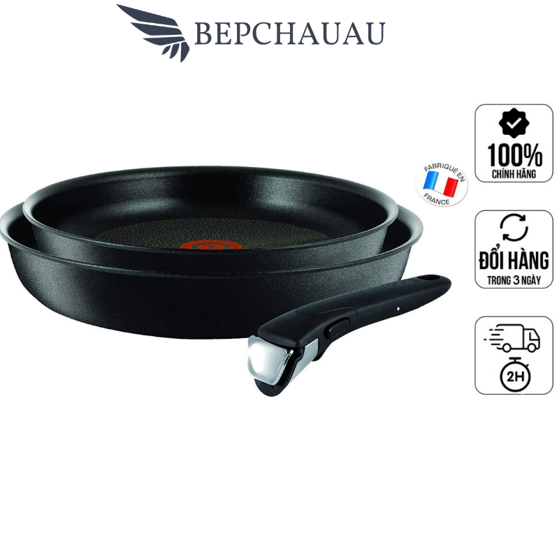 Set 2 Chảo Chống Dính Tefal Ingenio Expertise, Size 24/28Cm, Dùng Cho Mọi Loại Bếp, Made In France, Bepchauau