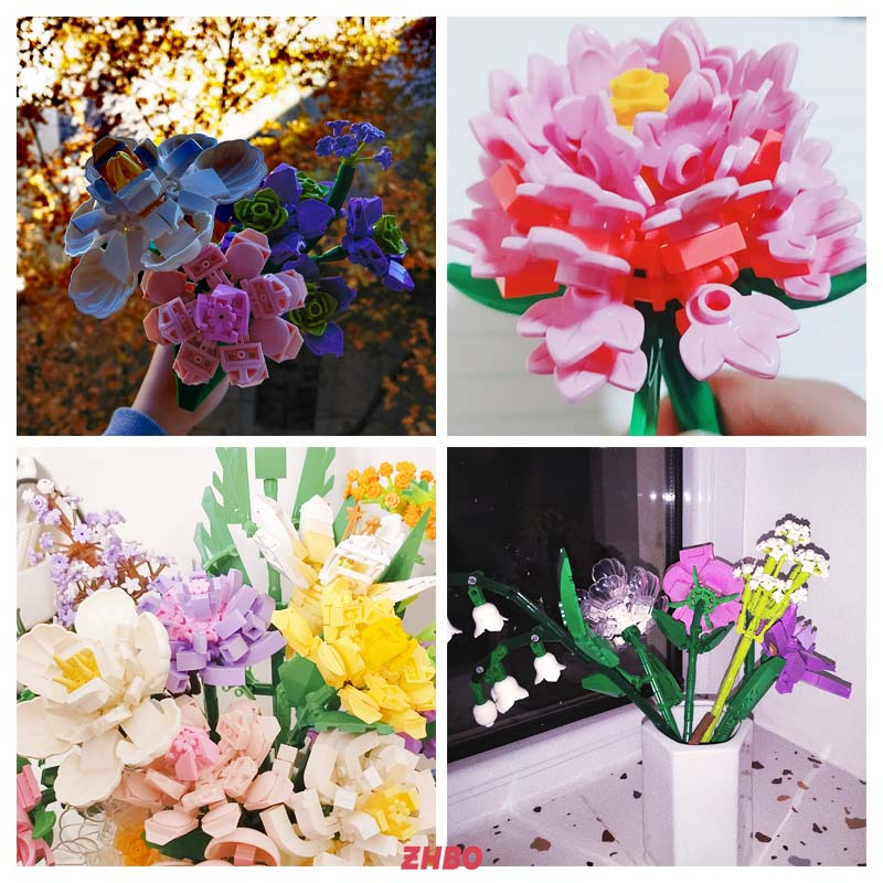 Bộ đồ chơi lắp ráp Hoa hướng dương trẻ em gái quà Sáng tạo trang trí nội