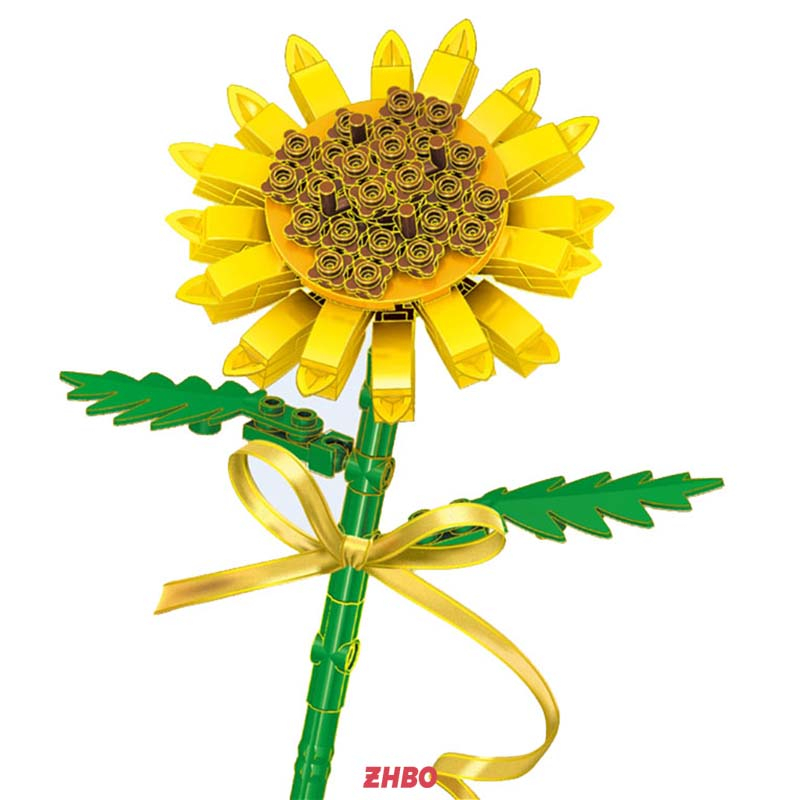 Bộ đồ chơi lắp ráp Hoa hướng dương trẻ em gái quà Sáng tạo trang trí nội