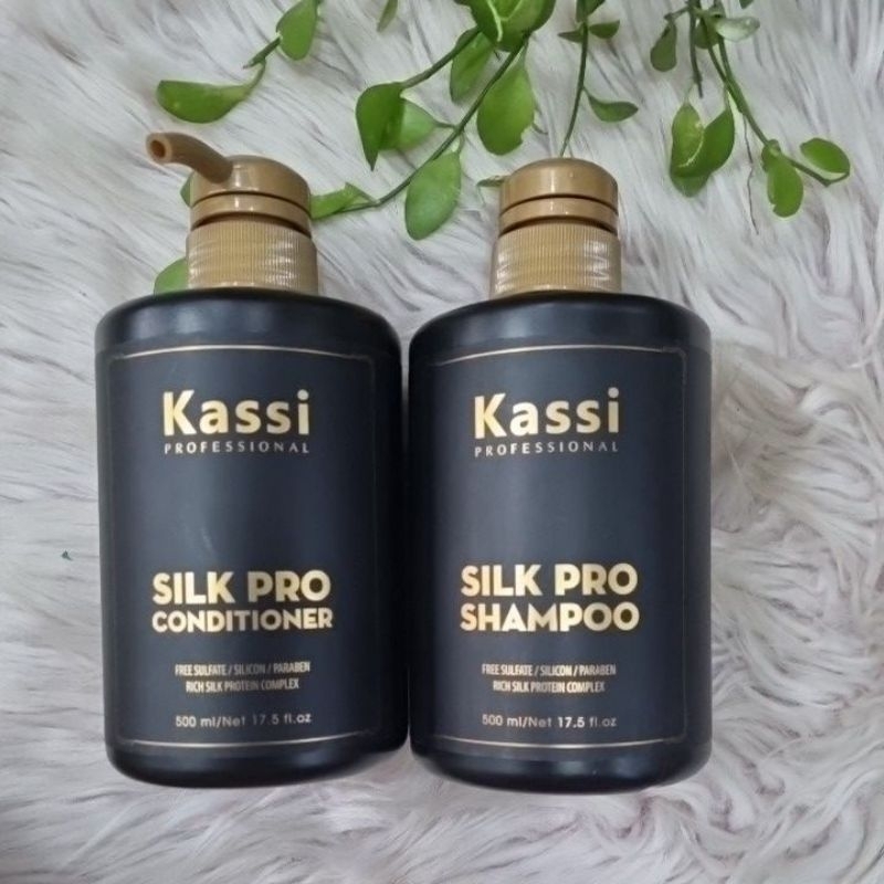 Bộ dầu gội xả Kassi 500ml SILK PRO siêu thơm mềm mượt phục hồi giữ màu tóc