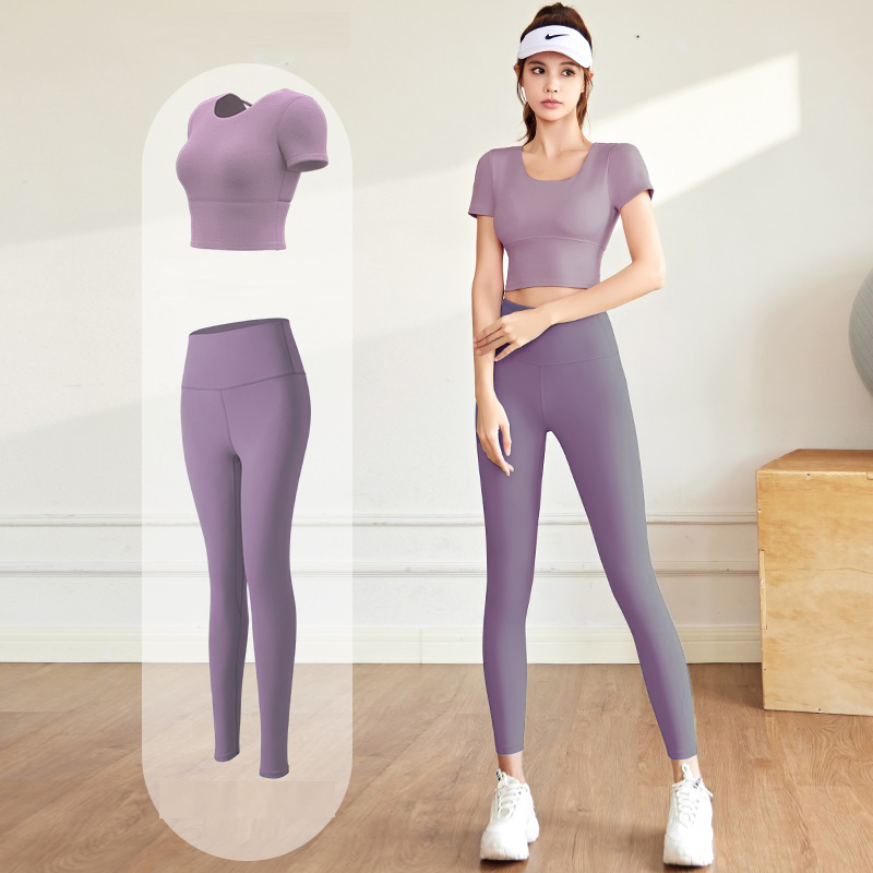 Set đồ tập Gym Yoga nữ 2 món áo croptop mút đúc và quần legging nâng mông tôn dáng, bộ đồ quần áo tập Gym Yoga 2024