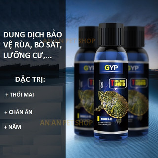 Dung dịch gyp đặc trị nấm cho rùa cảnh, thối mai, thối yếm, đốm trắng, nhiễm trùng ở rùa cảnh, bò sát, lưỡng cư