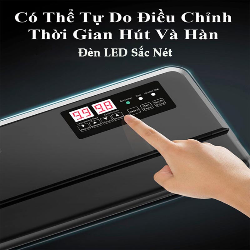 Máy Hút Chân Không P400 - Sử Dụng Kinh Doanh Thực Phẩm - Không Kén Túi - Hút Khô, Ướt, Dầu Mỡ - Bảo Hành 12 Tháng