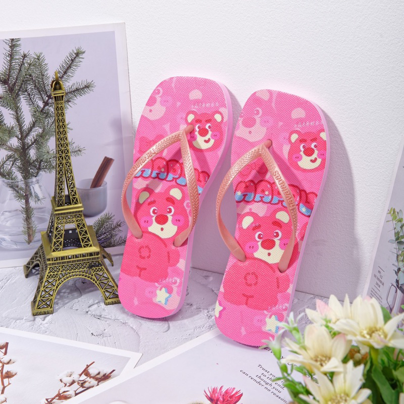 Dép Mũi Vuông In 3D Siêu Dễ Thương