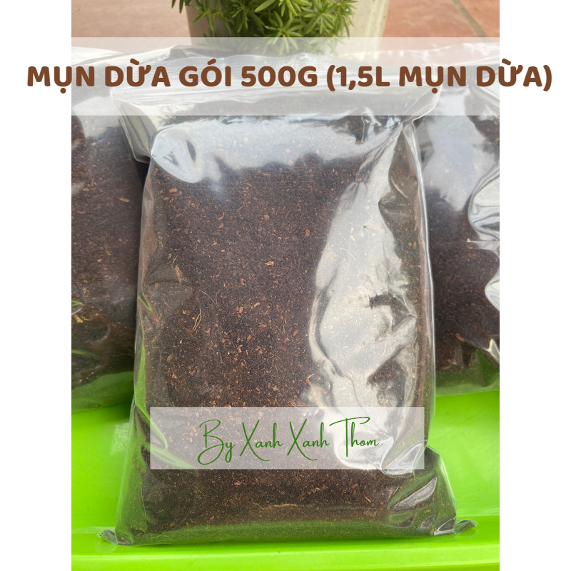 Mụn dừa ẩm đã xử lý - Mụn dừa ươm cây- Gói 500g (1.5L mụn dừa)