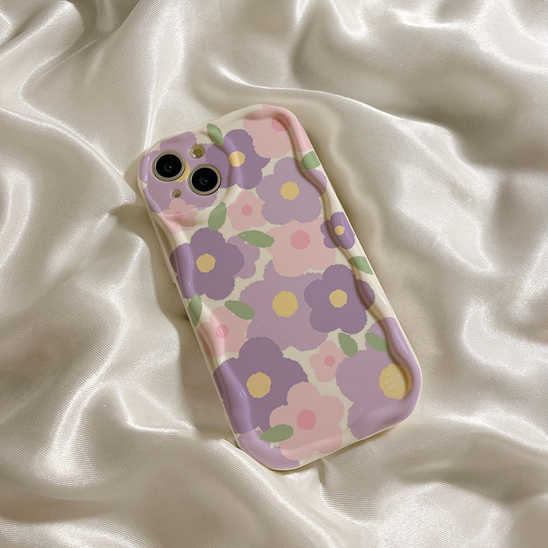 Ốp lưng iphone Viền nổi cạnh sóng Hoa tím iphone 6s/6splus/7/7plus/8/8plus/x/11/12/13/14/max/promax sk1054