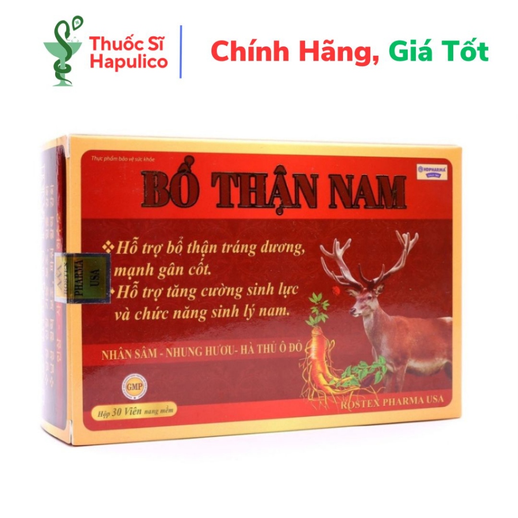  Tăng cường sinh lý nam thảo dược Bổ Thận Nam HDPHARMA bổ thận tráng dương - Hộp 30 viên 