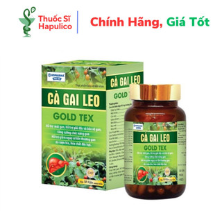  Bổ gan Cà Gai Leo Gold Tex Chai xanh cao diệp hạ châu mát gan - Hộp 50 viên 