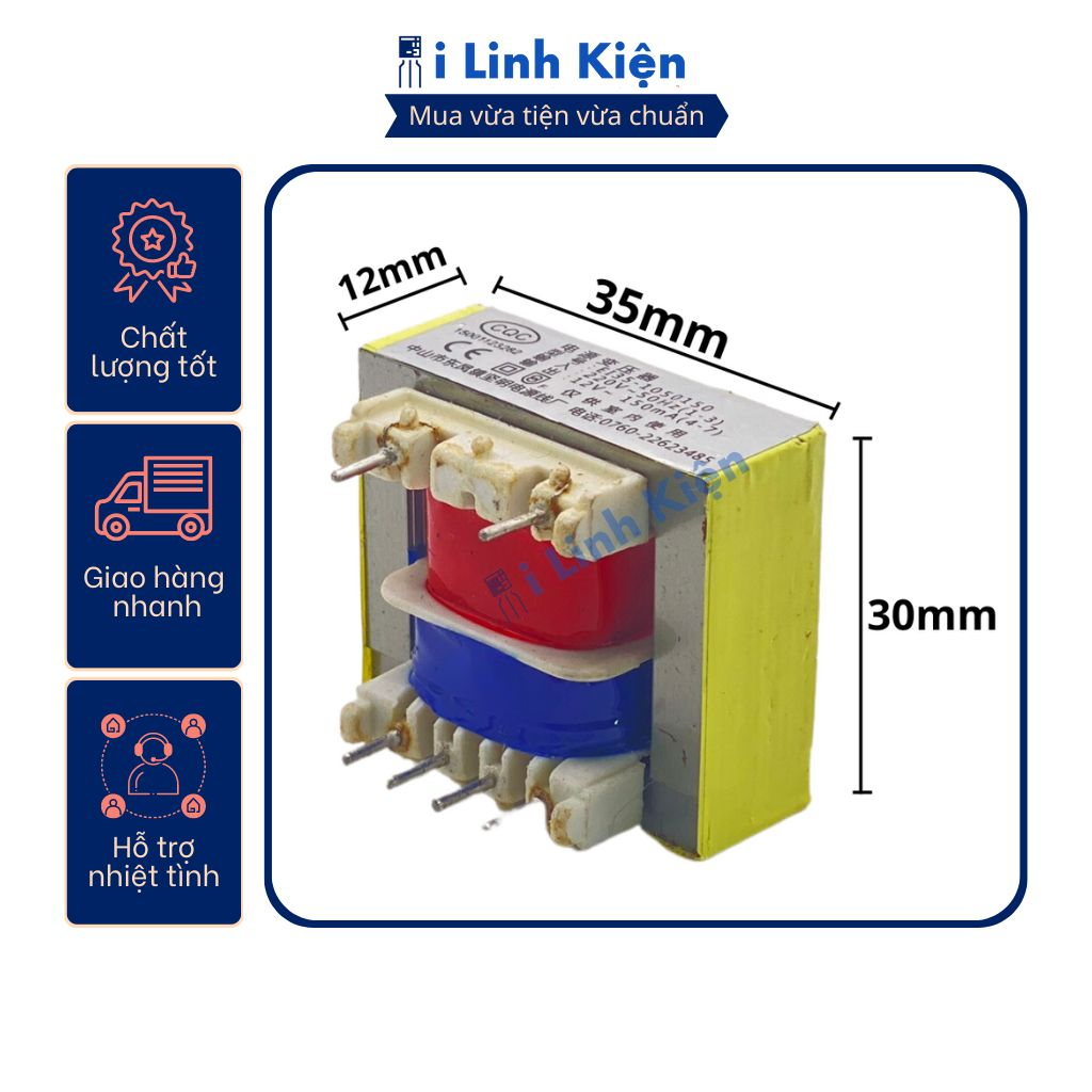 Biến áp nguồn hàn mạch 12V 150mA