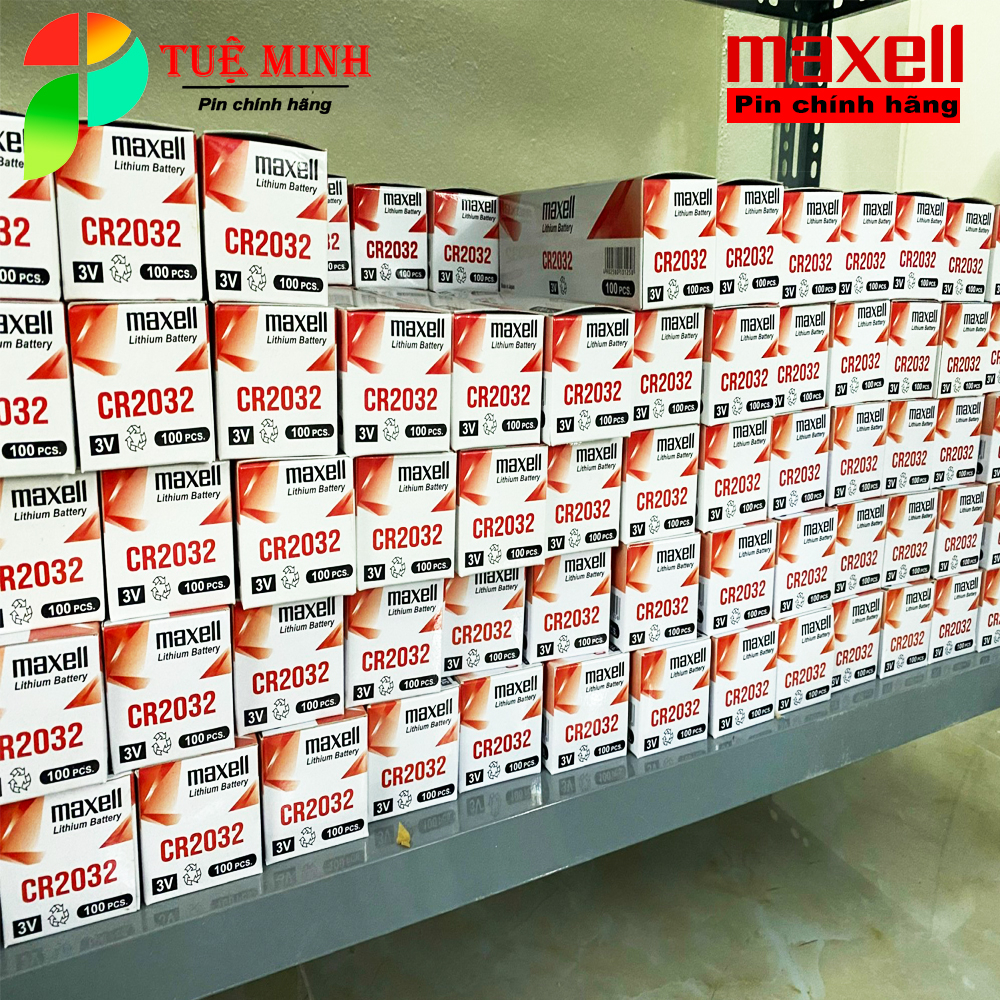 Vỉ 5 viên pin Maxell CR2032 / CR2025 / CR2016 / CR1632 / CR1620 / CR1616 / CR1220 / CR2450 Lithium 3V chính hãng