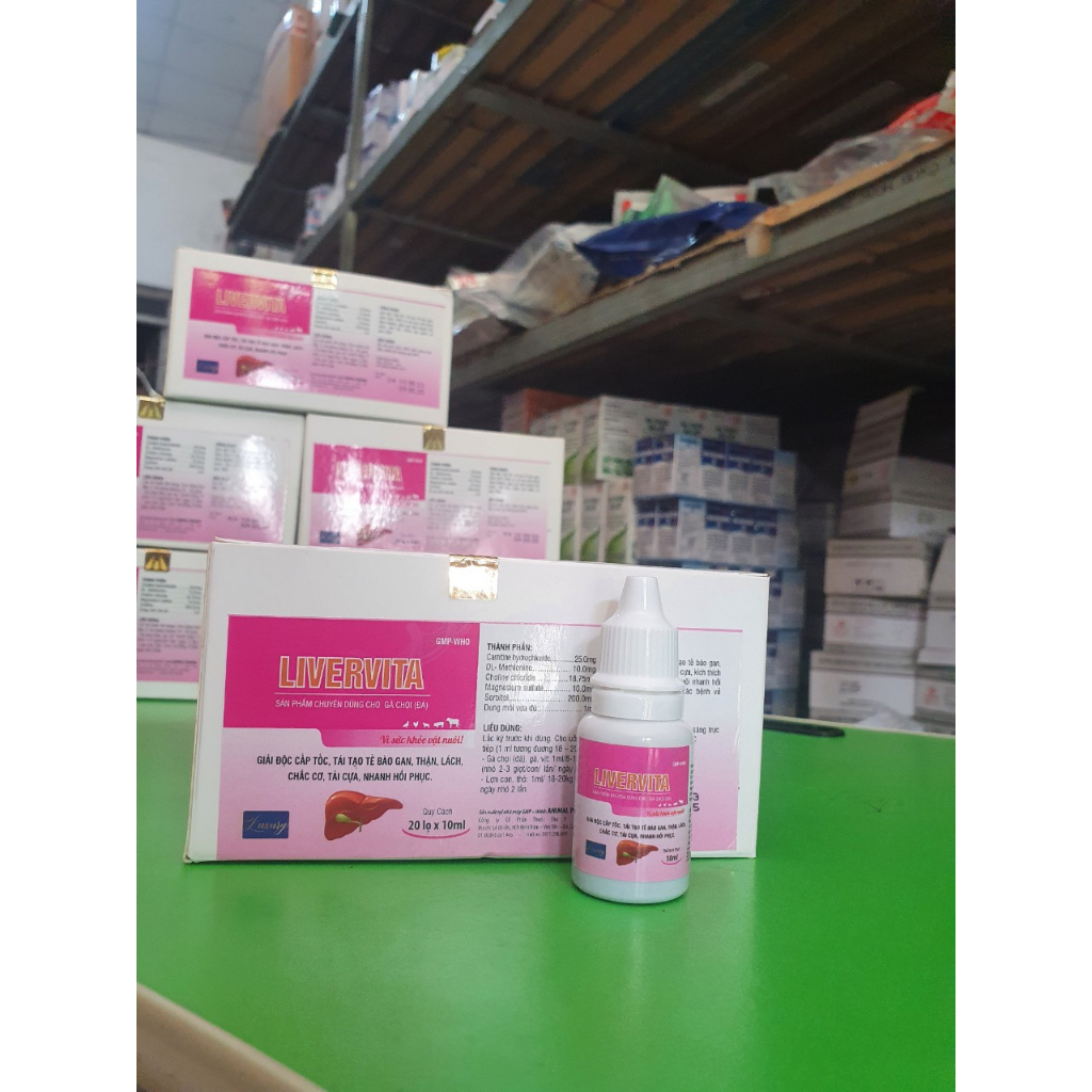 Livervita 10ml: dùng trong thú y