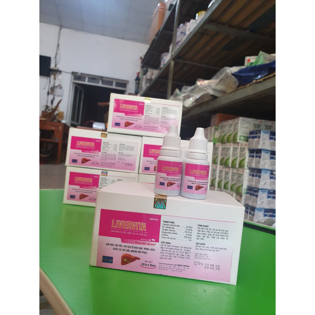 Livervita 10ml: dùng trong thú y