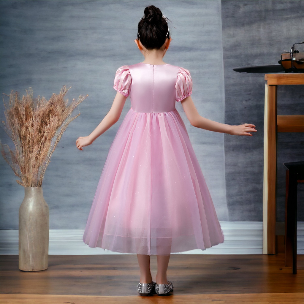 Váy Công chúa Aurora Màu hồng mẫu mới Siêu dễ thương cho bé gái