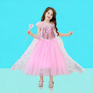 Váy đầm công chúa Elsa tà liền váy siêu đáng yêu cho bé gái 3-9 tuổi