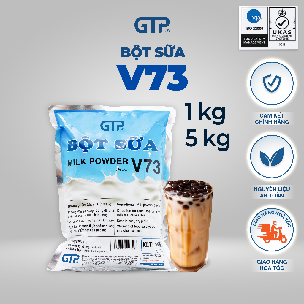 Bột kem béo V73 GTP (1kg) bột kem béo thực vật bột béo làm trà sữa bột béo nấu trà sữa