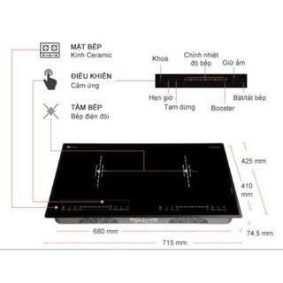 Bếp điện từ đôi Hawonkoo CEH-202-II
