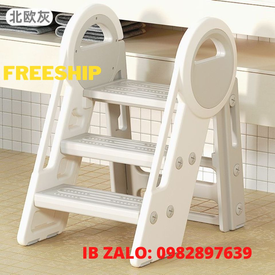 Ghế bậc thang cao đa năng gấp gọn chính hãng BABYPODS cho bé chịu được 100 kgs, (inbox zalo như ảnh để được freeship)