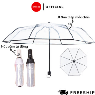 Dù Che Mưa NAMIKO Trong Suốt Tự Động Đóng Mở Chống Thấm