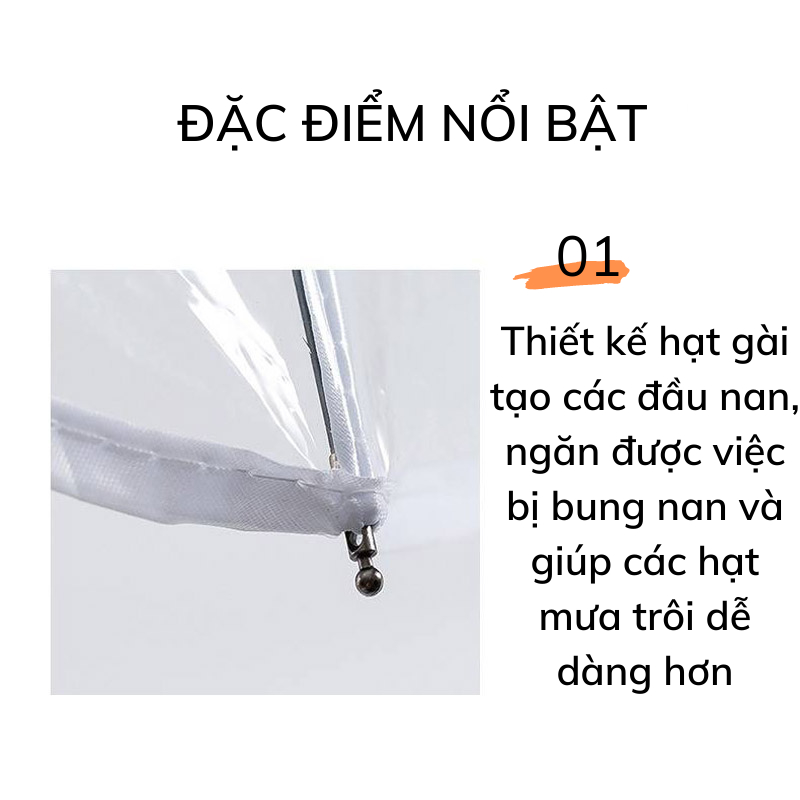 Dù Che Mưa NAMIKO Trong Suốt Tự Động Đóng Mở Chống Thấm
