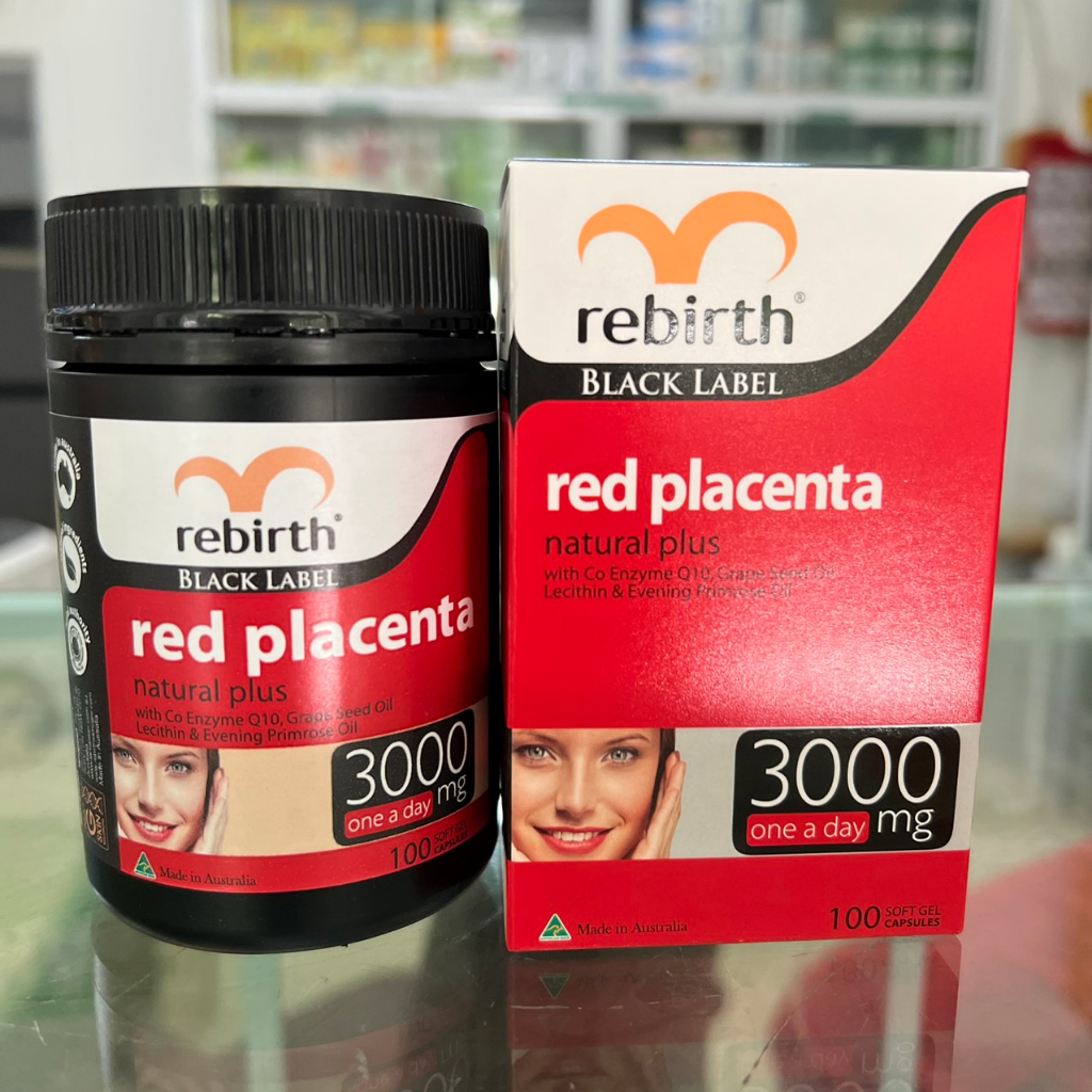 Viên uống nhau thai cừu Rebirth Red Placenta 3000mg của Úc giúp chị em đẹp da, mờ thâm nám