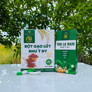 Combo bột gạo lứt như ý và trà lá nam như ý ny giảm cân, giảm mỡ bụng