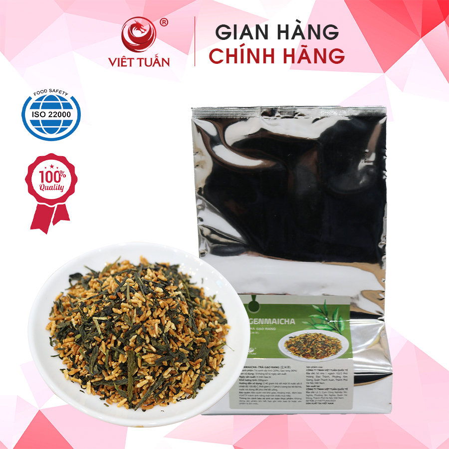 Trà Gạo Rang Việt Tuấn 500g - Trà Gạo Rang Thơm Ngon Thanh Mát