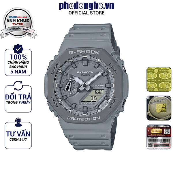 Đồng hồ nam G-Shock Casio Anh Khuê bảo hành 5 năm GA-2100 GA-2110ET-8ADR
