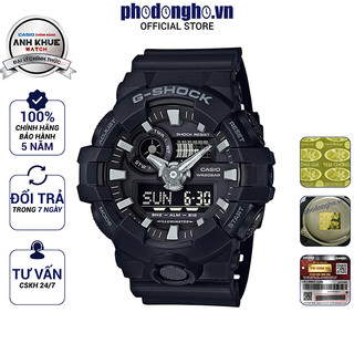 Đồng hồ nam dây nhựa G-SHOCK chính hãng Casio Anh Khuê GA-700-1BDR