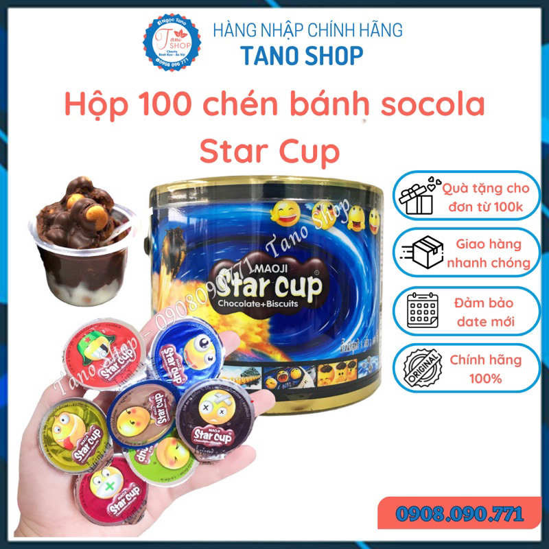 Bánh socola Star Cup Maoji - Thái Lan | Ăn vặt ngon rẻ TaNo